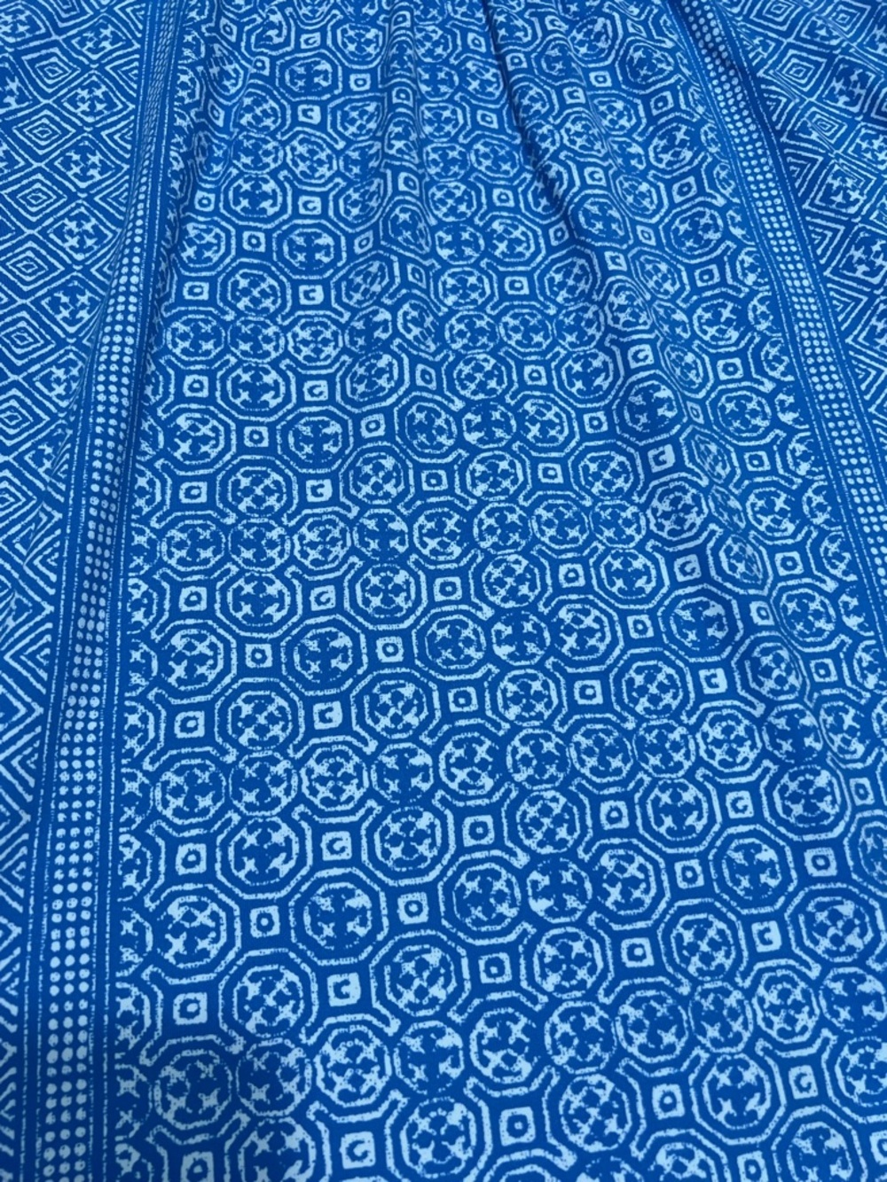 J. McLaughlin Lola Dress Blue Tile Print Sleeveless Shift Dress Large - Picture 15 of 15